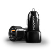 Nabíjačka do auta AXAGON PWC-QC5, 1x USB-A QC 3.0 + 1x USB-A SmartCharge, 31,5 W, CL zástrčka - čierna