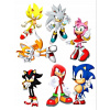 CUKROVÁ TLAČ jedlý obrázok na tortu Cukrová hmota SONIC SONIK JEŽKO + TEXT 147