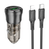 Rychlonabíjačka do auta Borofone BZ25 vrátane dátového kábla Lightning 38W Dual Black