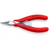 KNIPEX 35 31 115 Kliešte pre elektroniku, okrúhle zašpicatené čeľuste, plast.návleky, leštené