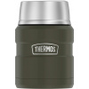 Thermos Termoska na jedlo so skladacou lyžicou a šálkou - vojenská zelená 470 ml