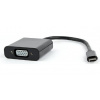 Adaptér Gembird USB-C na VGA, black, blister AB-CM-VGAF-01
