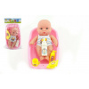 Teddies Bábätko plastové 18cm s doplnkami vo vaničke