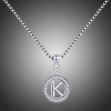 GRACE Silver Jewellery Stříbrný řetízek s přívěskem ve tvaru písmena K - stříbro 925/1000 NH-28-BSP001/K Stříbrná 45 cm K