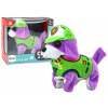 LEAN TOYS Interaktívny plyšový pes, prechádzka a štekanie, fialový