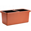 Plastia Truhlík samozavlažovací Berberis DUO plastový terakotový - 80x39x35cm