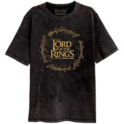 Lord Of The Rings|Pán prsteňov – Gold Foil Logo – tričko M