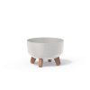 PROSPERPLAST Kvetináč GRACIA LOW ECO WOOD 23,5 cm biely