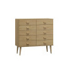 Komoda z masívu borovice Nord K2/5S 135/109/42 cm / prírodná