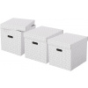 Archivačná krabica ESSELTE Home, kubická, 32 x 31.5 x 36.5 cm, biela - set 3 ks (628288)