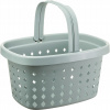 Nákupný košík plast sivý