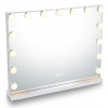 Kúpeľňové zrkadlo - Stojanové zrkadlo, obdĺžnikové, kovový rám, 580 x 460 mm (trblietavý make-up 15 LED zrkadlo Hollywood 58x46cm)