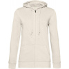 B&C | Inspire Zipped Hood /women, Dámska mikina s kapucňou, biela krémová off, XS