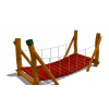 Playground System Herná zostava z agátu - Mostek zavesený lamelový