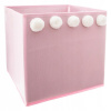 Atmosphera for Kids Úložný box ružový s brmbolcami 29 x 29 x 29 cm