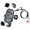 Držiak na motocyklový telefón Nabíjačka Qi 15W&USB C 30W Port