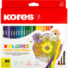 Pastelky KORES KOLORES Mandalas pre antistresové omaľovánky 50 farieb (93350)