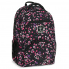 Ars Una: Pearl Blossom Black kvetinový ergonomický školský batoh, ruksak 33x45x24cm