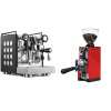 Rocket Espresso Appartamento, black/white + Eureka Mignon Libra 65 All Purpose, CR ferrari red