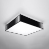 Sollux Lighting Stropné svietidlo Horus, 1x čierne plastové tienidlo, (biely plast), (45 cm)