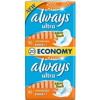 Always Ultra Normal Plus-dvojbalenie 20 hygienické vložky (economy) 1x20 ks