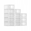 Priehľadný box na topánky Songmics s vekom, plast, 12 ks