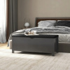 Vidaxl Úložný box s vankúšom sivý 105 x 40 x 45 cm drevotrieska