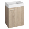 Aqualine ZOJA skrinka s keramickým umývadlom 40x22 cm, dub platina 51049DP-02