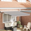 zahrada-XL Automatická Vysúvacia Markíza Svetlo Sivá 350x250 cm, vidaXL Markízové Náhradné Tkaniny pre Rám 3.5x2.5 m Svetlo Sivá 3330386