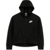 Nike Sportswear Full-Zip Hoodie Junior Girls Black/White 11-12 rokov