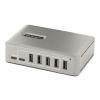 StarTech.com 10-Port USB-C Hub, 8x USB-A + 2x USB-C, Self-Powered w/ 65W Power Supply, USB 3.1 10Gbps Hub w/ BC1.2 Charging, Desktop/Laptop USB Hub with 3ft Locking USB-IF Certified Cable - USB Expans