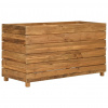vidaXL Vyvýšený záhon 100x40x55 cm, recyklované tíkové drevo a oceľ - Hnedá - 104298-204415