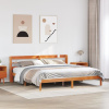 Posteľný rám s čelom voskovo hnedý 180x200 cm borovicový masív-ForU-3306562