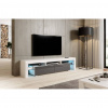 Cama Meble Tv stolík TORO 200, biely mat/grafit vysoký lesk/biely lesk