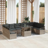 Sada zahradních pohovek 11 pcs Šedá 100 x 55 x 73 cm Šedá 3348895