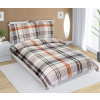 Bellatex bavlna obliečky 90/135 sivooranžové káro 140x220 70x90