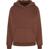 Build your Brand Mikina s kapucí Fluffy BY 289, oversize, dámská COT560289h6715-chocolate b Čokoládová 5XL
