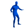 Celotelový zentai spandex catsuit, karnevalový kostým XL Modrá pánske