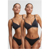 Ladies Lace Tanga 2-Pack - black+black M