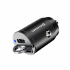 Nabíjačka do auta / adaptér SWISSTEN - 2x USB-C - 30W - kov - mini dizajn - čierna