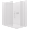 CERANO - Sprchová zástena Walk-in Crystal TL/P - 8 mm - bezvzperový systém - chróm, ryhované sklo - 100x90 cm
