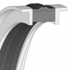 Pístové kompaktní těsnění DICHTOMATIK KK 22 / 80 x 66 x 22.5 x 7 NBR+PA