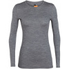 Dámske funkčné tričko s dlhým rukávom Icebreaker Women's 200 Oasis LS Crewe - gritstone heather L