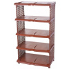 Regál na topánky, 5 priečkový 48x30, 5x86 cm, plast, ratan