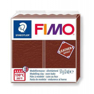 FIMO Clay, 57 g, horľavý, FIMO” Leather Effect”, orech Fimo