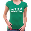 Fajntričko Tričko - Evolúcia Beh, Farba zelená, Strih/ Variant Dámsky