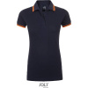 SOL'S | Pasadena Women, Dámske polo, modrá f.n. - oranžová neon, XXL