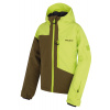 Husky Gomez Kids dětská lyžařská bunda bright green/dark khaki 152