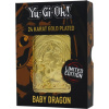 Konami Yu-Gi-Oh! Limited Edition 24K Gold collectible Baby dragon