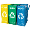 Vaky na triedený odpad SORT EASY 3 SLIM, 18x30x40 cm, 3 x 22 l, 3 ks